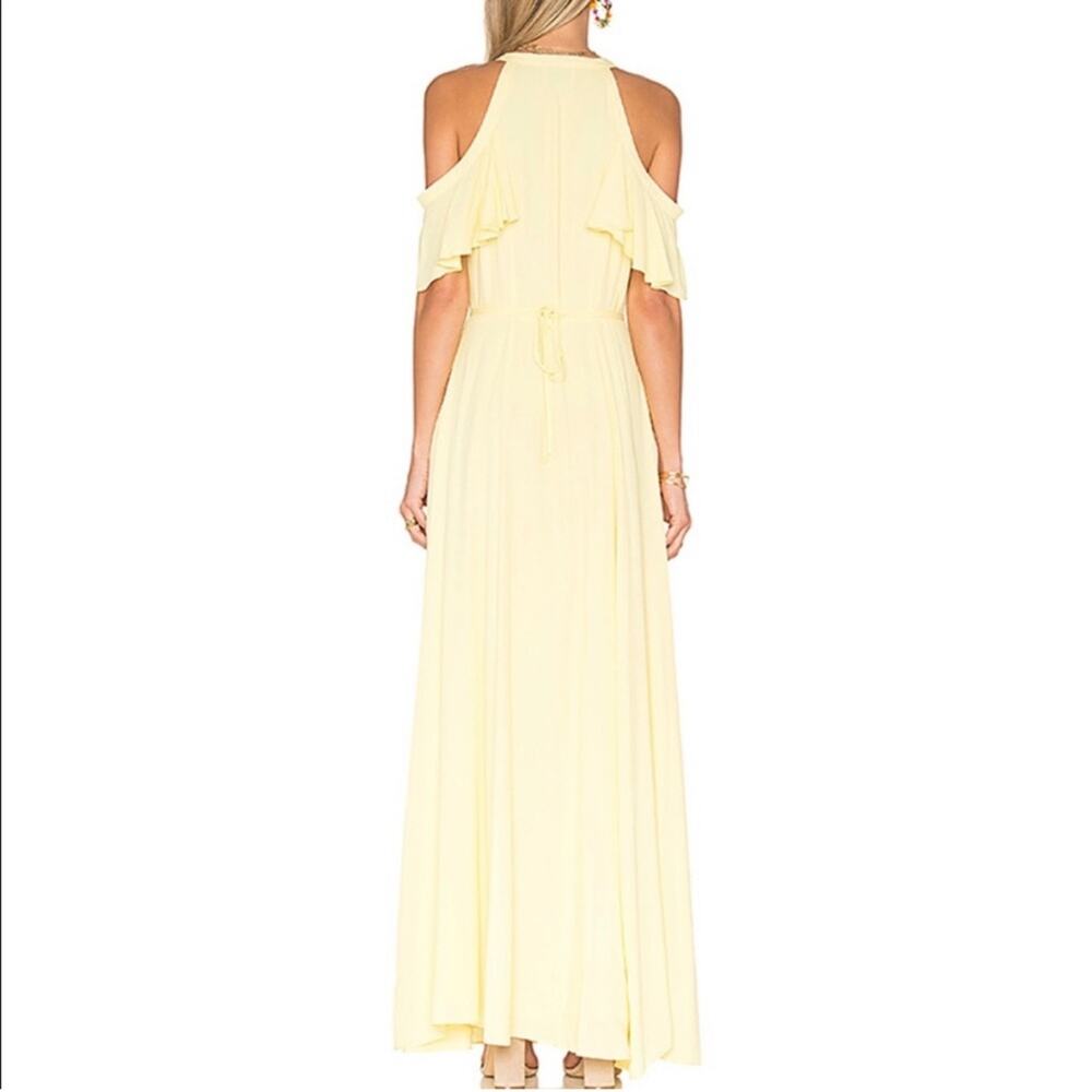 Privacy Please Acme Dress Butter Yellow Wrap Maxi size XS NWT - Picture 2 of 10